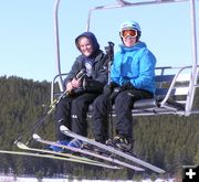 Riding the lifts at White Pine Ski Area.  Pinedale Online photo.