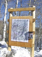 Ski Map Kiosk at Nordic trailhead
