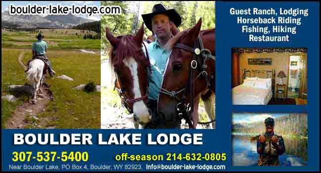 Visit us at Boulder Lake Lodge, Wyoming