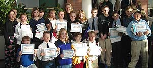 Pinedale Middle School students at Science Fair in Rock Springs