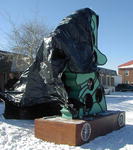 Unveiling the sculpture