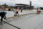 Smoothing concrete on the new Pinedale dips