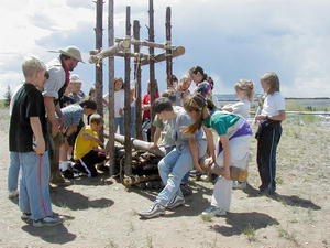 Beaver pelt press