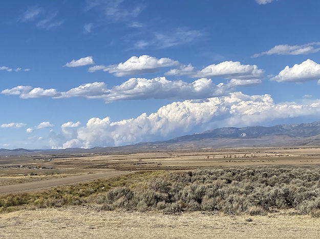 Fish Creek fire smoke. Photo by Pinedale Online.