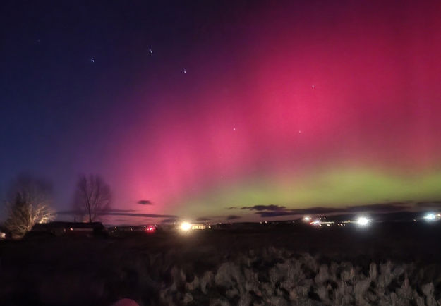 Aurora with Big Dipper. Photo by Aaron Mickey.