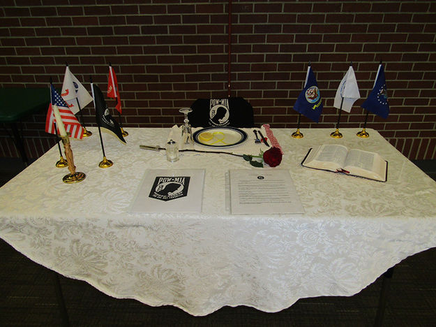 POW-MIA table. Photo by Pinedale Online.