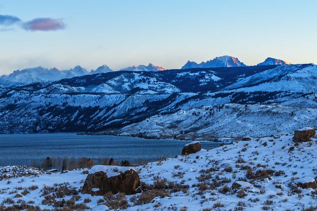 Cold Morning Light On The High Peaks. Photo by Dave Bell.