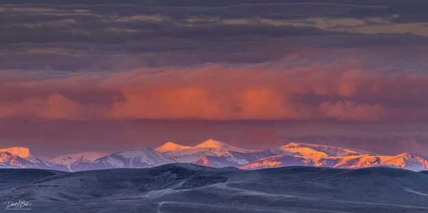 Fiery Wyoming Peak Sunrise. Photo by Dave Bell.