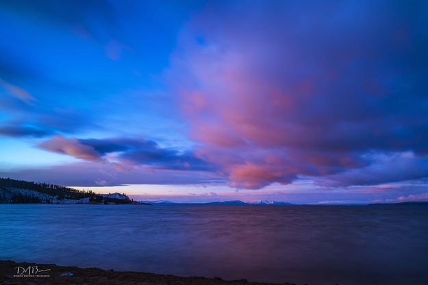 Yellowstone Lake Sunrise Color. Photo by Dave Bell.