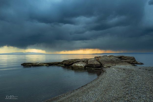 Very Calm Yellowstone Lake. Photo by Dave Bell.